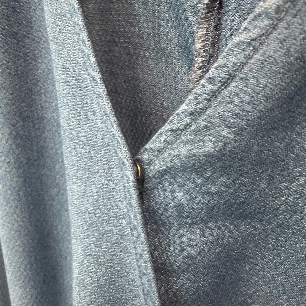 Splendid lightweight denim faux wrap dress Sz M - Picture 4 of 10